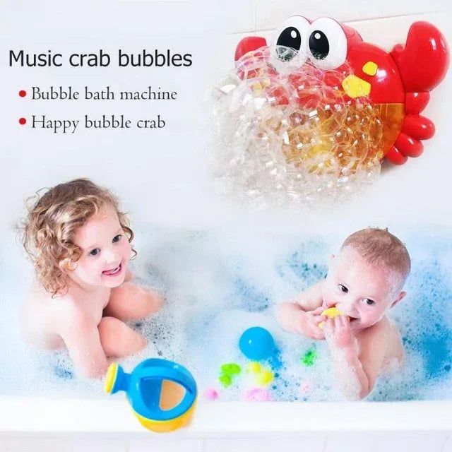 Bubbling Crab™ Musical Bath Toy | Automatic Bubble Maker & 12 Nursery Rhymes - bebeika