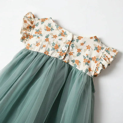 AeroChiffon™ Baby Girl Floral Dress | Lightweight Chiffon Party Skirt - bebeika