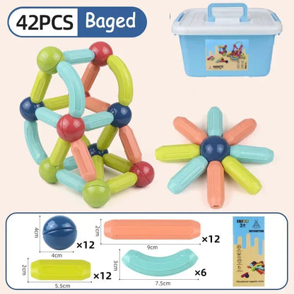 Magnetic Rod Children's Early Education Educational Toys Boys And Girls Assembled Large Particles Of Magnetic Building Blocks - bebeika
