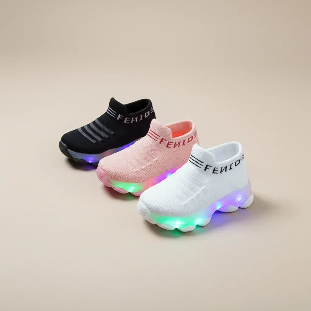 GlowStride™ LED Luminous Sock Sneakers | Breathable Light-Up Trainers - bebeika