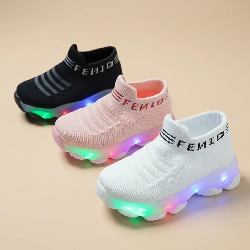 GlowStride™ LED Luminous Sock Sneakers | Breathable Light-Up Trainers - bebeika