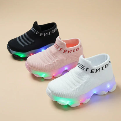 GlowStride™ LED Luminous Sock Sneakers | Breathable Light-Up Trainers - bebeika