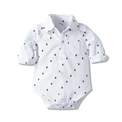 Autumn New Long-Sleeved Romper Suits Infant Clothing Baby Boy Fashion Gentleman Children's Clothing - bebeika