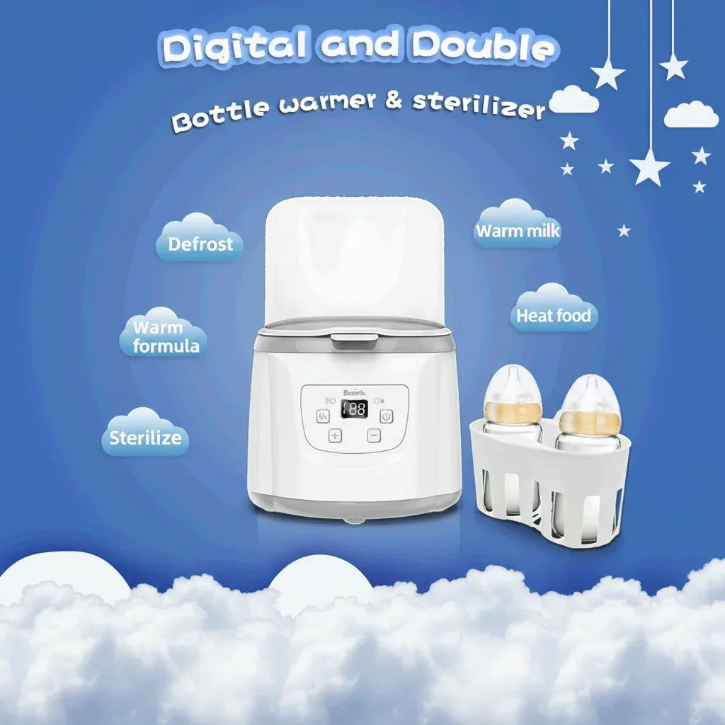 Bimirth™ Double Bottle Warmer | Smart Milk Warmer & Steam Sterilizer - bebeika