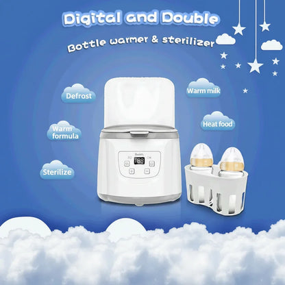 Bimirth™ Double Bottle Warmer | Smart Milk Warmer & Steam Sterilizer - bebeika