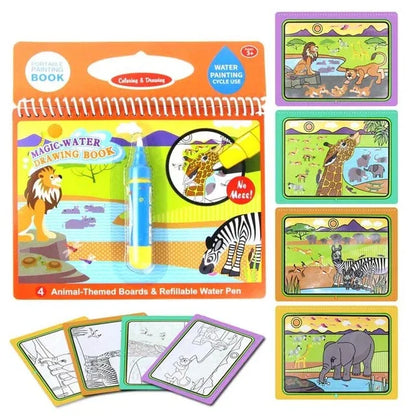 AquaMagic™ Reusable Water Drawing Book | 8 Educational Styles - bebeika