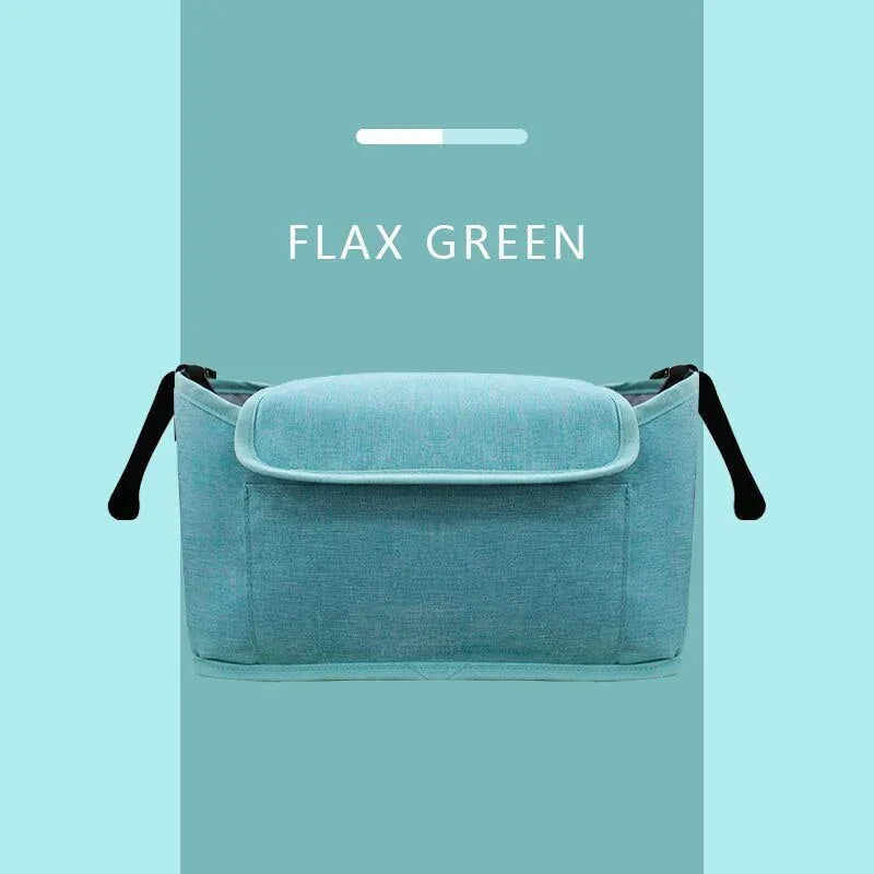 StrollSafe™ Universal Stroller Organizer | Insulated Cup Holder & Storage - bebeika