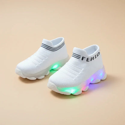 GlowStride™ LED Luminous Sock Sneakers | Breathable Light-Up Trainers - bebeika