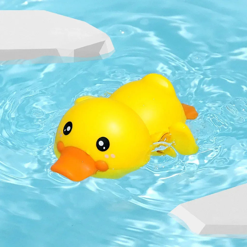 Quack-and-Glide™ Swimming Duck | Clockwork Wind-Up Bath Toy for Infants - bebeika