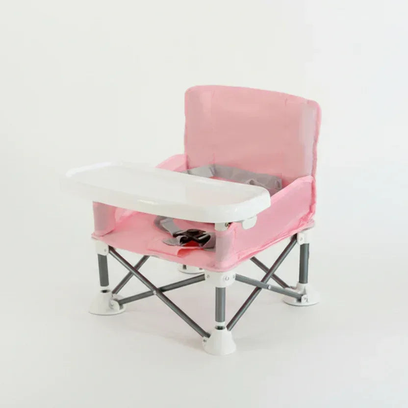 Adventurous Toddler™ Portable Camping Chair | Folding High Chair with Tray & Carry Bag - bebeika