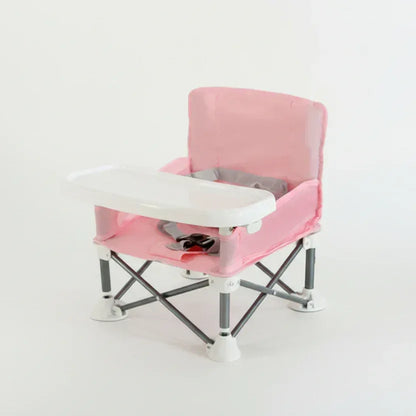 Adventurous Toddler™ Portable Camping Chair | Folding High Chair with Tray & Carry Bag - bebeika