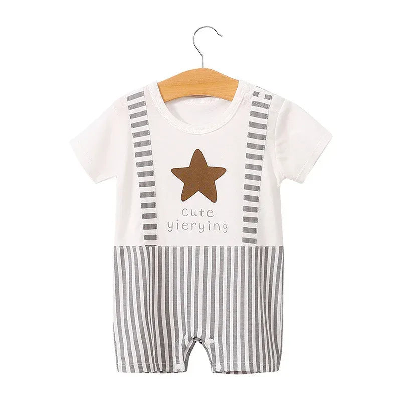 Moonlight™ Newborn Gentleman Romper | Thin Summer Formal Creeper - bebeika