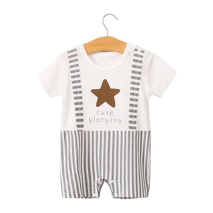Moonlight™ Newborn Gentleman Romper | Thin Summer Formal Creeper - bebeika