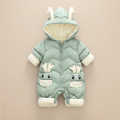WinterGuardian™ Baby Winter Romper | Thermal One-Piece Outdoor Suit - bebeika