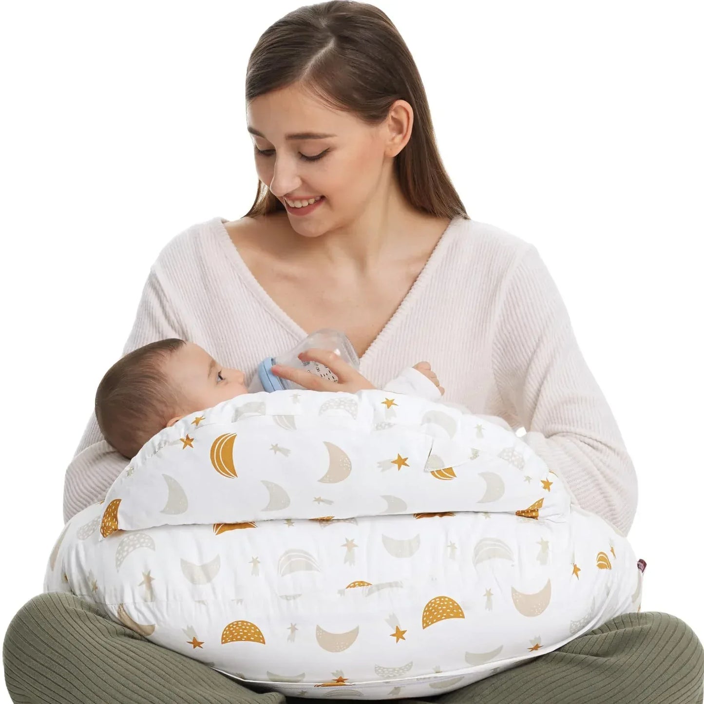NestleEase™ Multi-Functional Nursing Pillow | Detachable Baby Feeding Support - bebeika