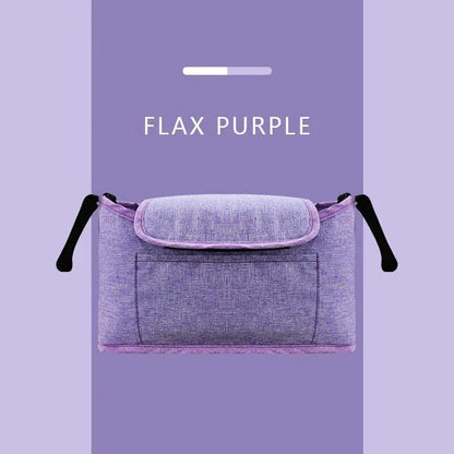 StrollSafe™ Universal Stroller Organizer | Insulated Cup Holder & Storage - bebeika