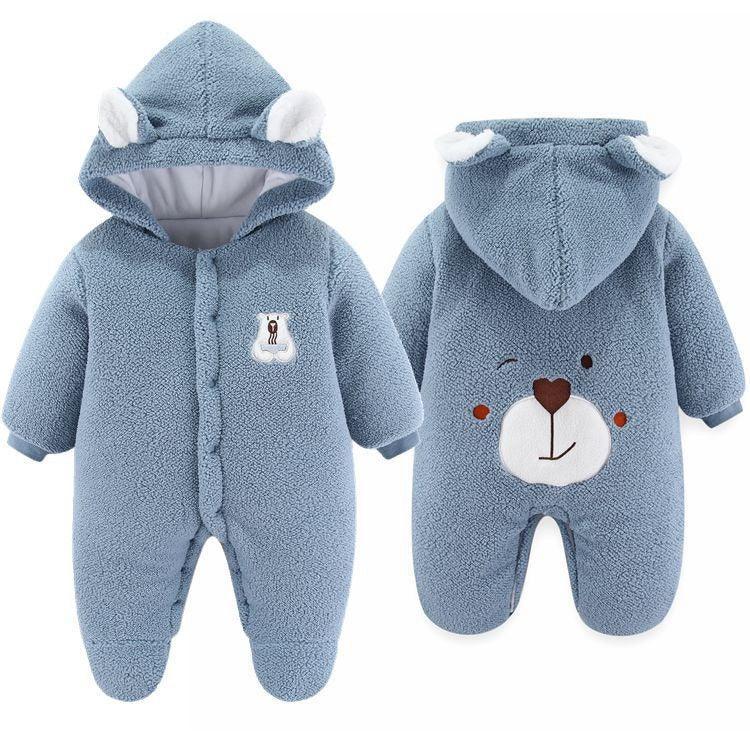 VelvetVault™ Baby Winter Coverall | Thickened Thermal "Holding" Suit - bebeika