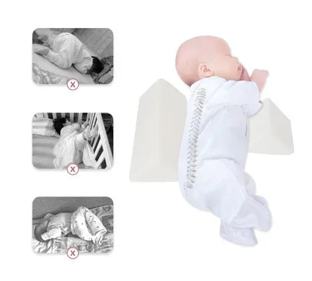 SideStay™ Triangular Anti-Roll Baby Pillow | Adjustable Infant Positioner - bebeika