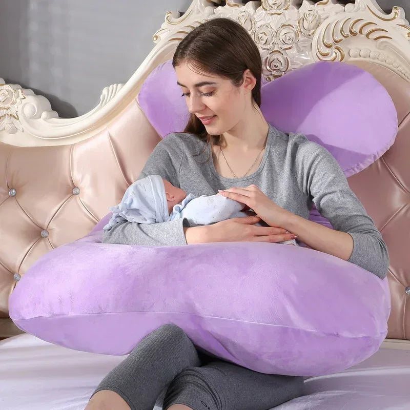 LullabyCurve™ Maternity Pillow | Full-Body Pregnancy & Nursing Support Cushion - bebeika