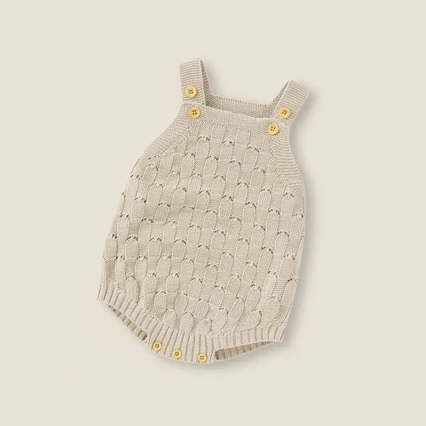 LunaKnit™ Baby Bodysuit | Premium Ribbed Knit Solid One-Piece - bebeika