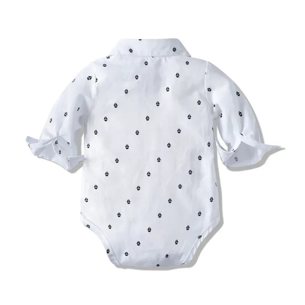 Autumn New Long-Sleeved Romper Suits Infant Clothing Baby Boy Fashion Gentleman Children's Clothing - bebeika