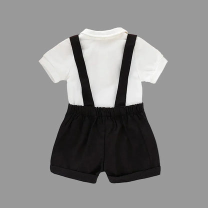 Boutique Beau™ Boys' 2-Piece Set | Formal Short-Sleeve Shirt & Shorts Outfit - bebeika