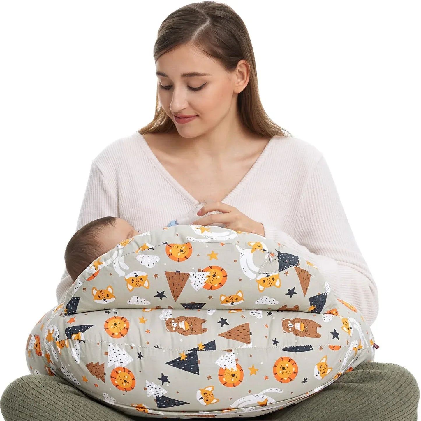 NestleEase™ Multi-Functional Nursing Pillow | Detachable Baby Feeding Support - bebeika