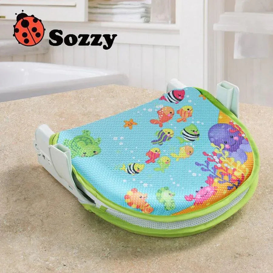 Sozzy™ Collapsible Baby Bath Bed | Foldable Mesh Support Chair for Newborns - bebeika