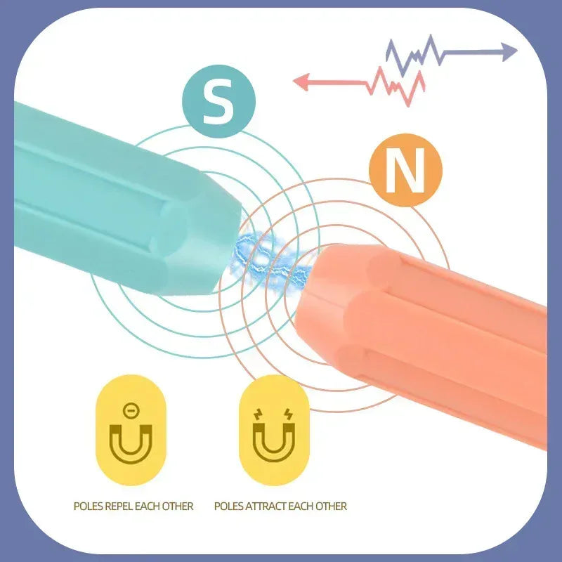 Magnetic Rod Children's Early Education Educational Toys Boys And Girls Assembled Large Particles Of Magnetic Building Blocks - bebeika