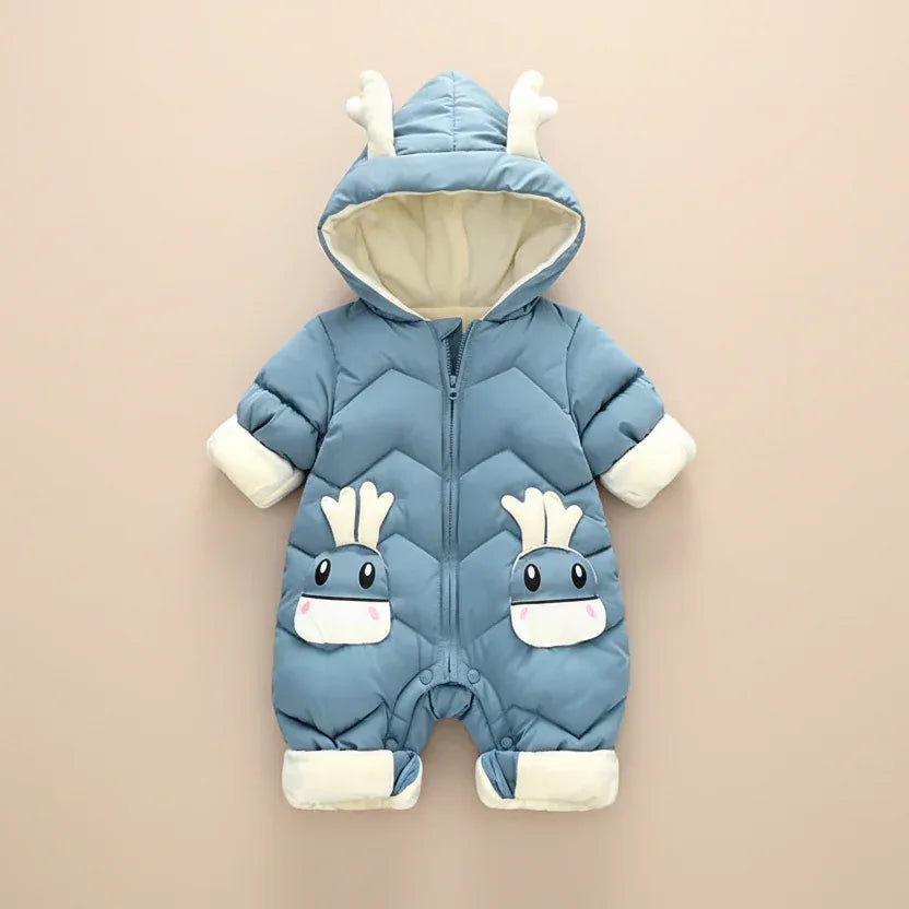 WinterGuardian™ Baby Winter Romper | Thermal One-Piece Outdoor Suit - bebeika