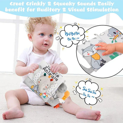 SensorySprout™ High-Contrast Soft Book | 3D Sensory Early Learning Toy - bebeika