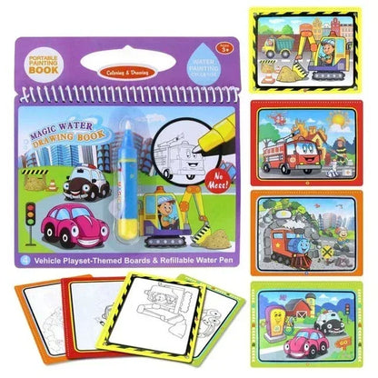 AquaMagic™ Reusable Water Drawing Book | 8 Educational Styles - bebeika