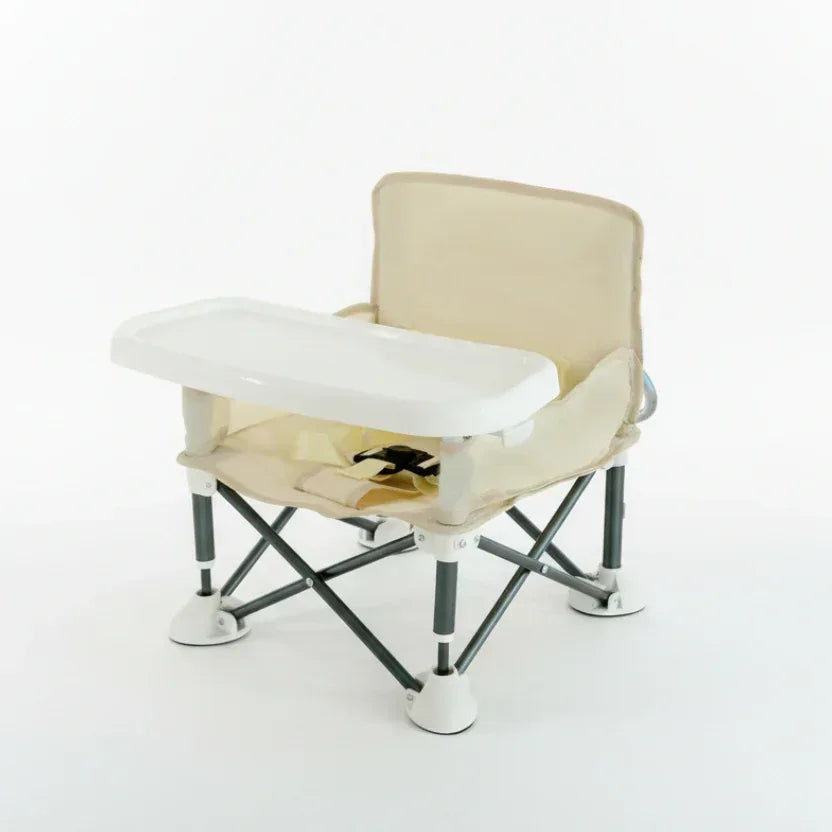 Adventurous Toddler™ Portable Camping Chair | Folding High Chair with Tray & Carry Bag - bebeika