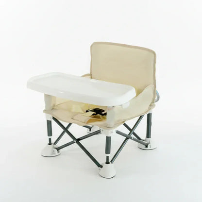 Adventurous Toddler™ Portable Camping Chair | Folding High Chair with Tray & Carry Bag - bebeika