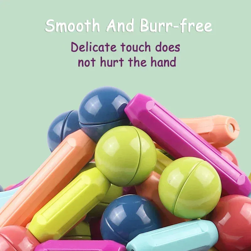 Magnetic Rod Children's Early Education Educational Toys Boys And Girls Assembled Large Particles Of Magnetic Building Blocks - bebeika