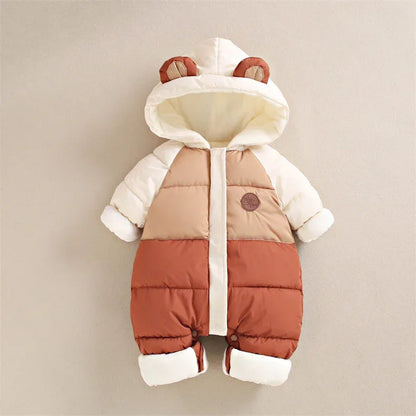 SnuggleShell™ Baby Winter Jumpsuit | Down-Cotton Padded Outdoor Parka - bebeika