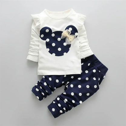 Mini-Sport™ Winter Girls' Set | 2-Piece Fleece T-Shirt & Jogger Pants - bebeika