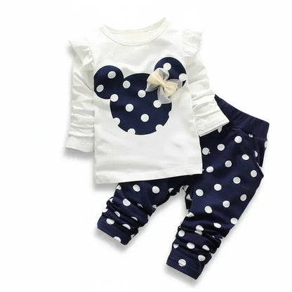 Mini-Sport™ Winter Girls' Set | 2-Piece Fleece T-Shirt & Jogger Pants - bebeika