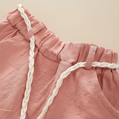 UrbanPlay™ Girls' 2-Piece Set | Relaxed Fit Tee & Comfort Shorts - bebeika
