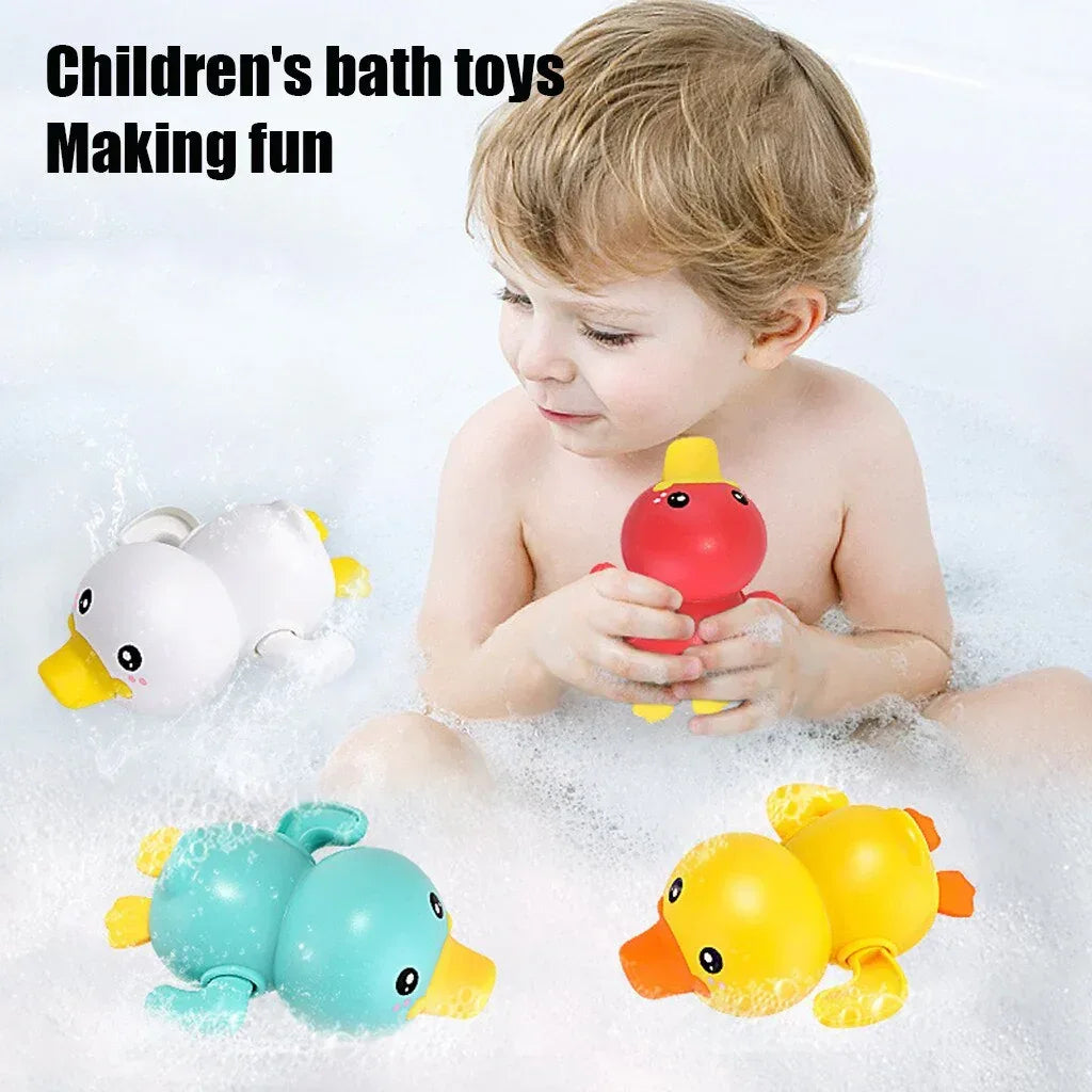 Quack-and-Glide™ Swimming Duck | Clockwork Wind-Up Bath Toy for Infants - bebeika
