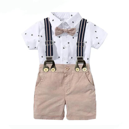IconicPrint™ Gentleman Baby Romper | Designer-Style Formal Bodysuit - bebeika