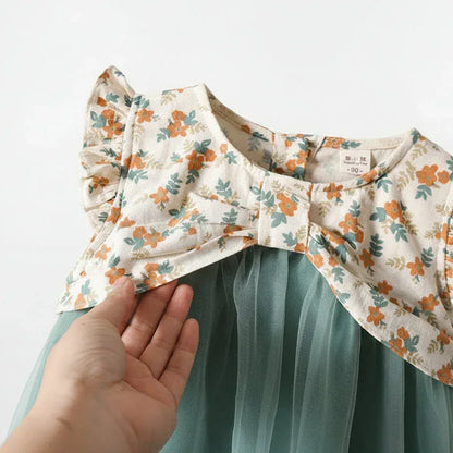 AeroChiffon™ Baby Girl Floral Dress | Lightweight Chiffon Party Skirt - bebeika