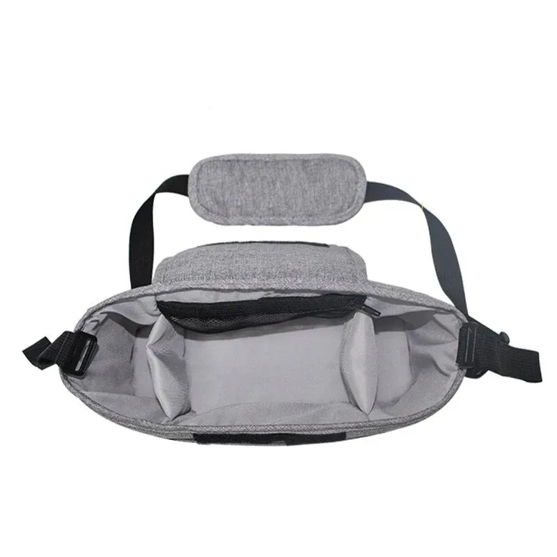 StrollSafe™ Universal Stroller Organizer | Insulated Cup Holder & Storage - bebeika
