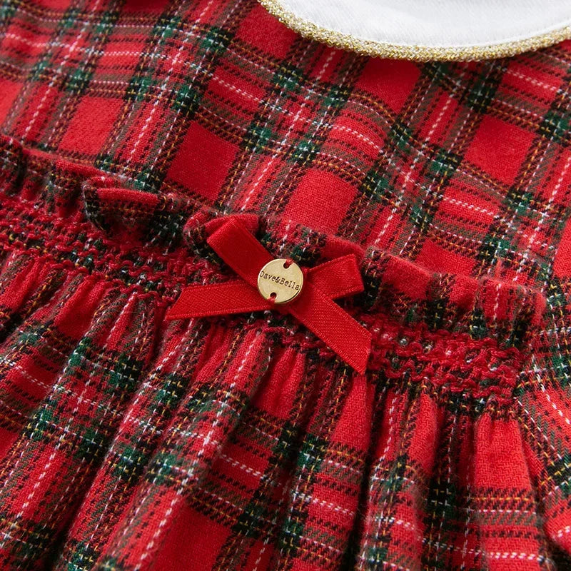 The Autumn Belle™ Lolita Dress | Premium Ruched Plaid Party Gown - bebeika