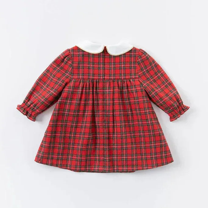 The Autumn Belle™ Lolita Dress | Premium Ruched Plaid Party Gown - bebeika