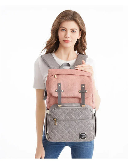 LeQueen™ Diaper Bag Backpack | Large Capacity Travel Bag with USB Port - bebeika