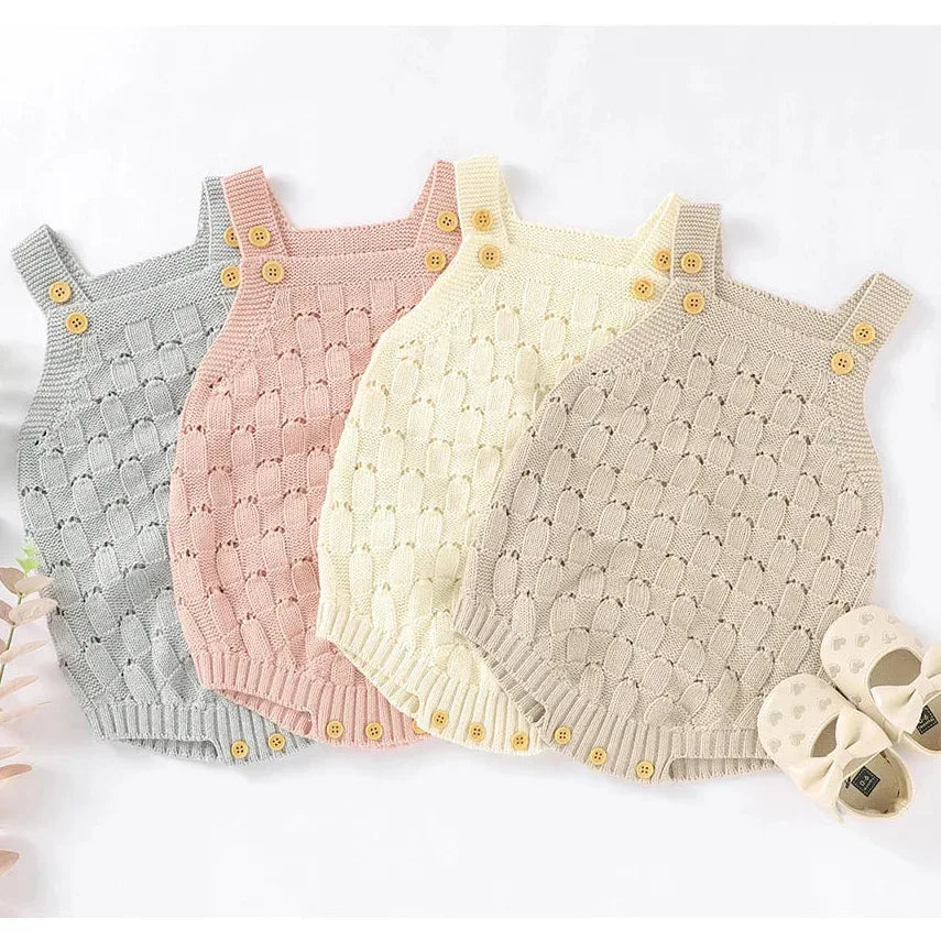 LunaKnit™ Baby Bodysuit | Premium Ribbed Knit Solid One-Piece - bebeika