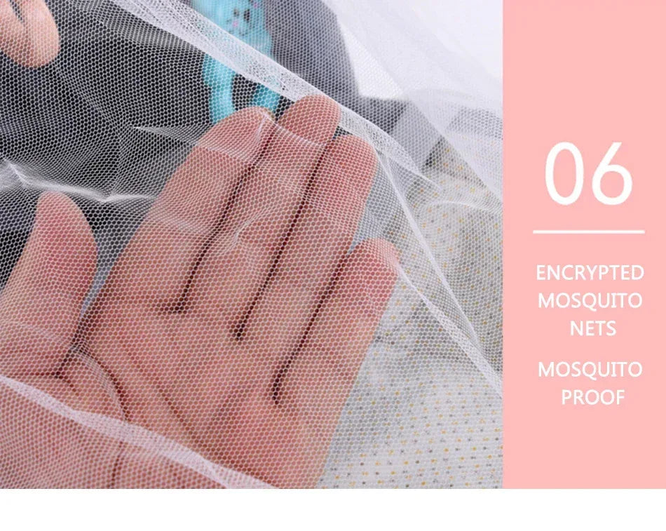NomadNest™ Foldable Baby Travel Bed | Portable Sleeping Pod with Mosquito Net & Toys - bebeika