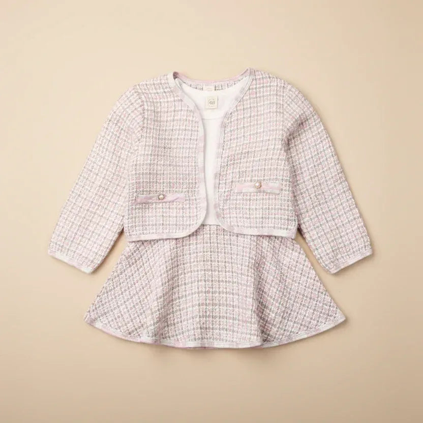 Park Avenue™ 2-Piece Set | Plaid Formal Coat & Tutu Party Dress - bebeika