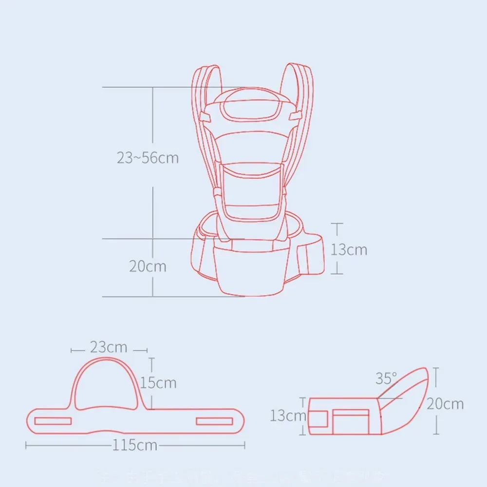 OmniSupport™ 48-Month Baby Carrier | Heavy-Duty 3-in-1 Hip Seat & Sling - bebeika